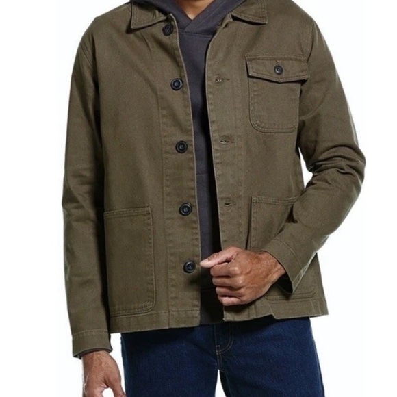 Slate & Stone Utility Olive Men’s Cotton Jacket SZ Large Workwear - Picture 7 of 7